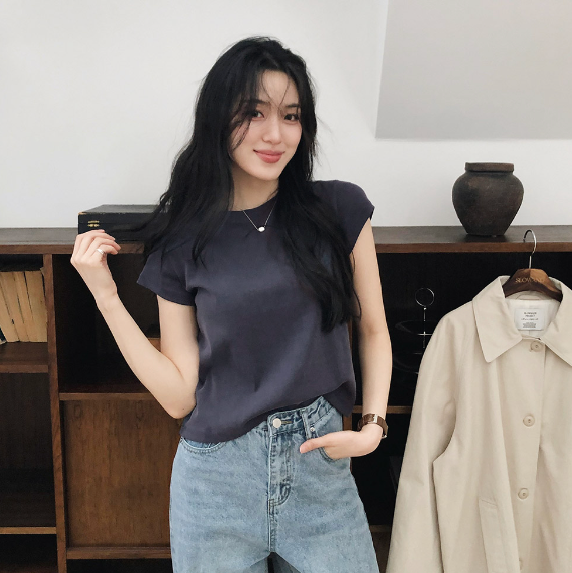 |SLOWAND| # SLOWMADE Mute and Pigment Plain T-shirt