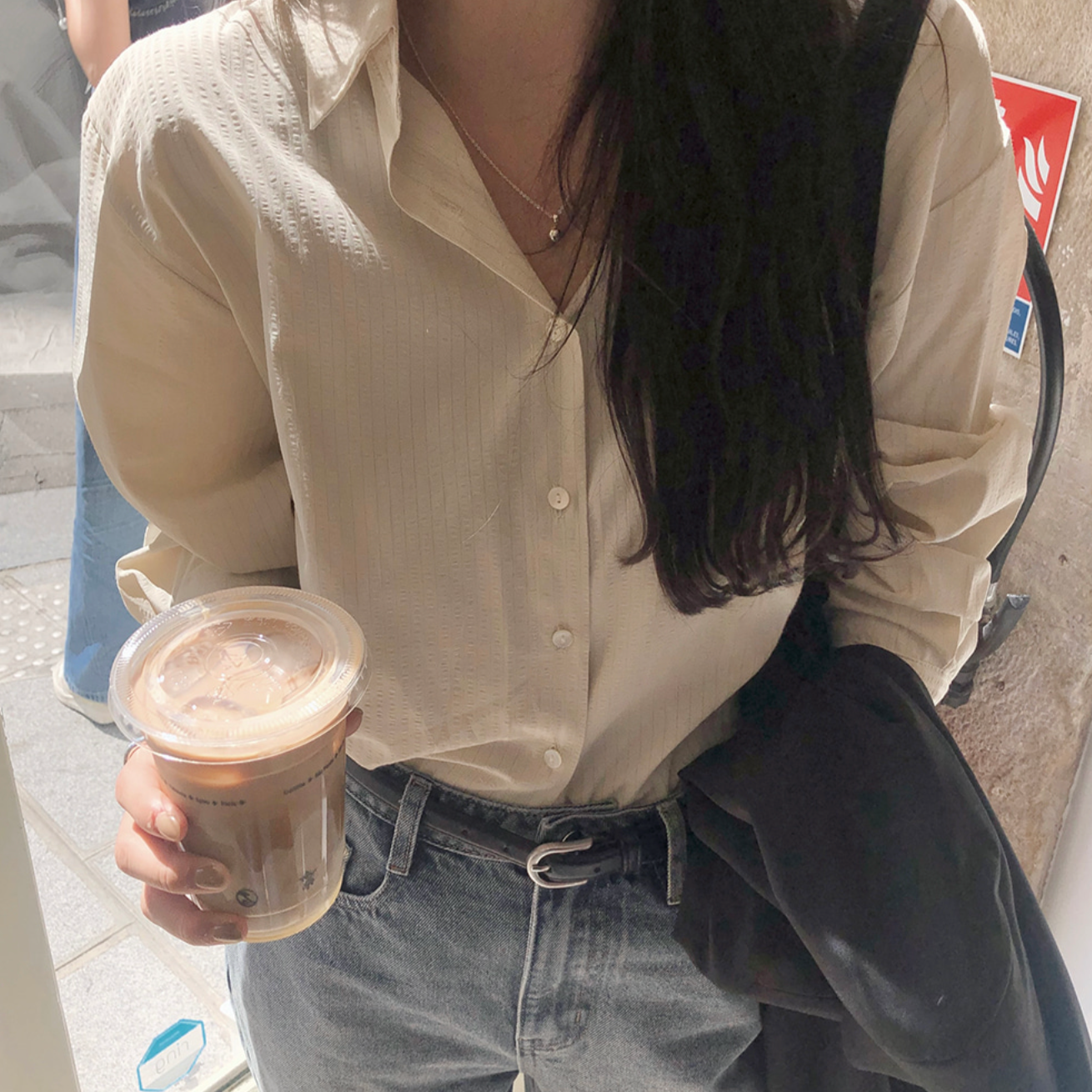 |SLOWAND| #SLOWMADE Quit Soft Tone Stripe Shirt