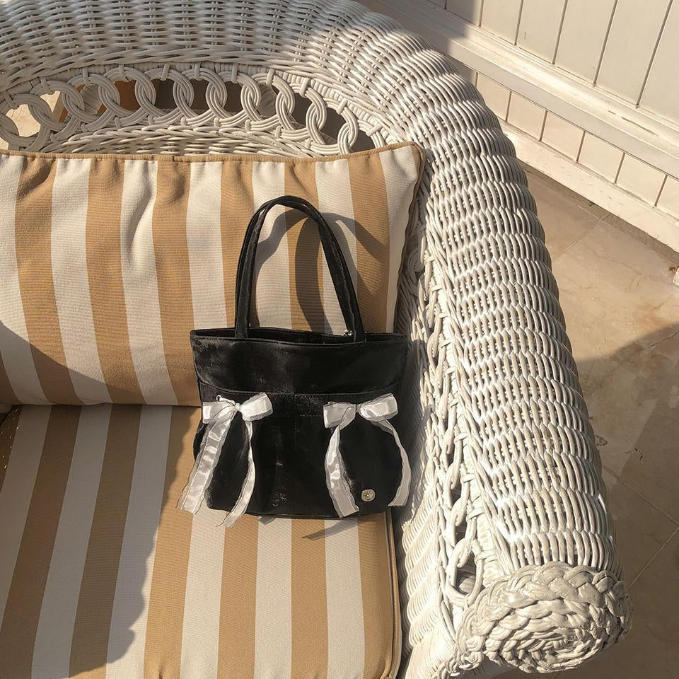 |ovuni| MINI EASY RIBBON BAG BLACK