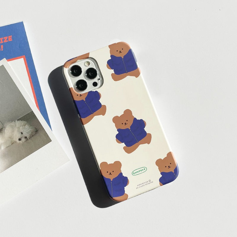 |MOMO CASE| 425 곰파카(블루) Phone Case