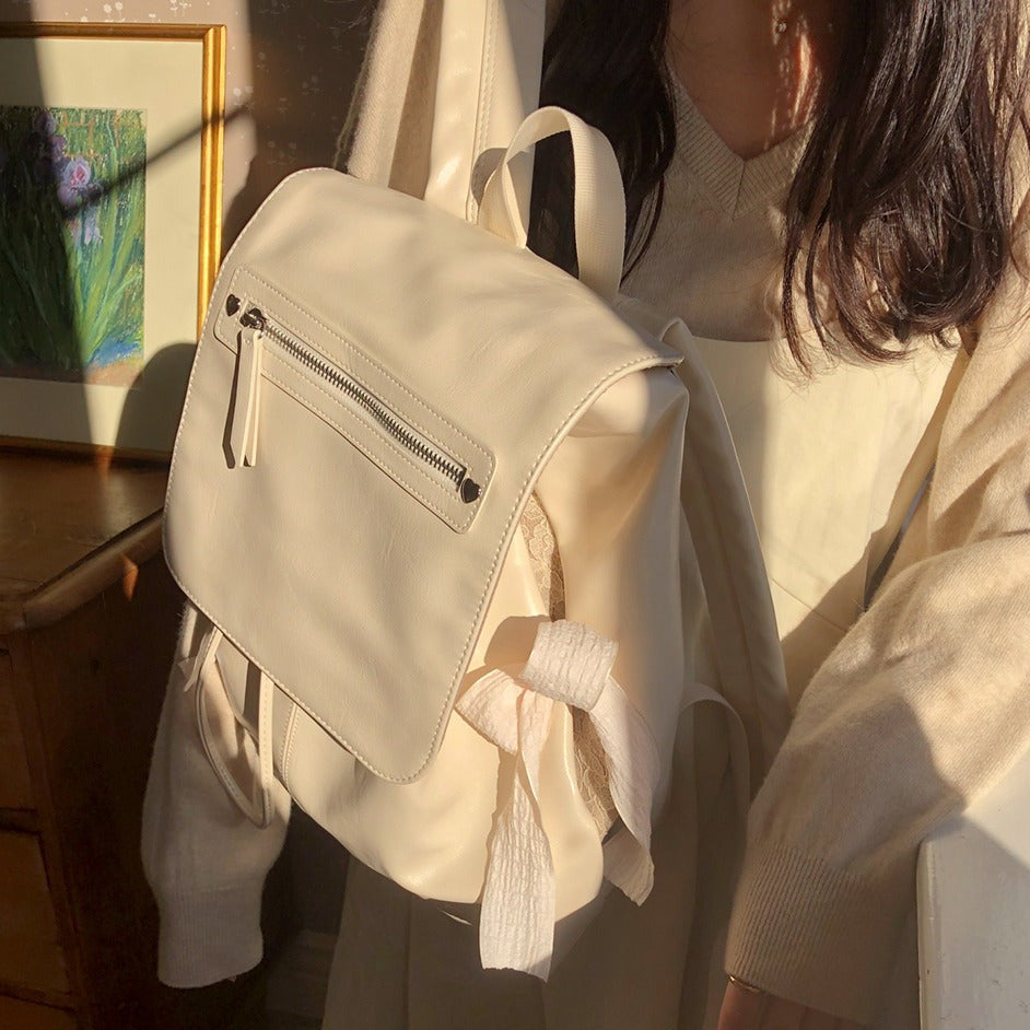 |ovuni| CLASSIC BOW BACKPACK CREAM