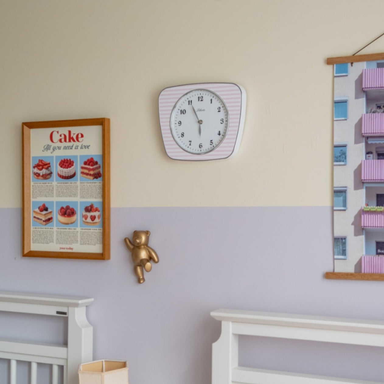 |liberte| Vintage Square Wall Clock (2colours)