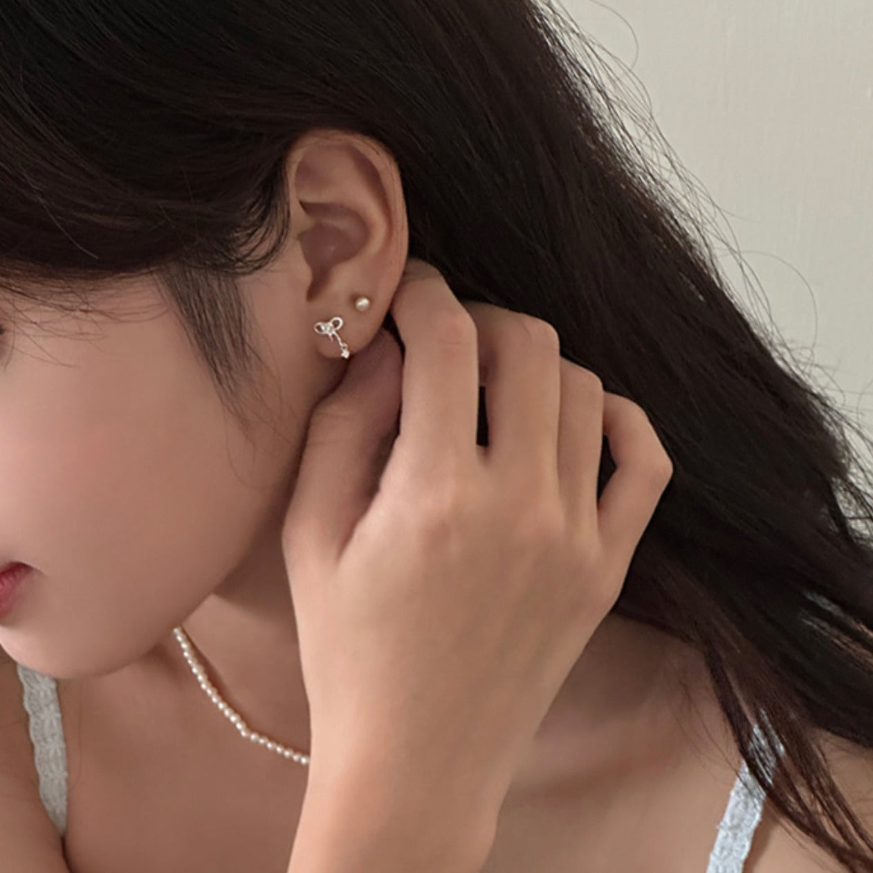 |sora'de| Drop Ribbon Earrings