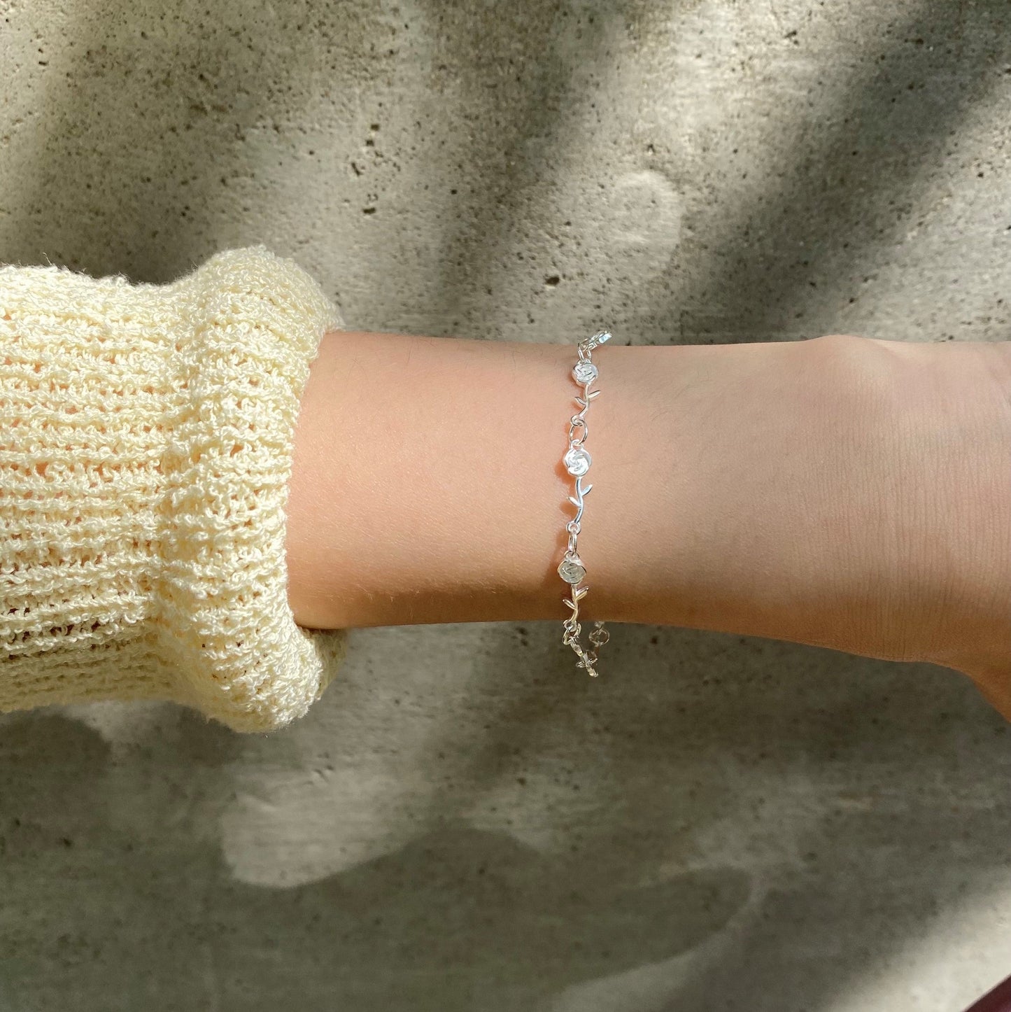 |Forimyme| Flower Silver Bracelet