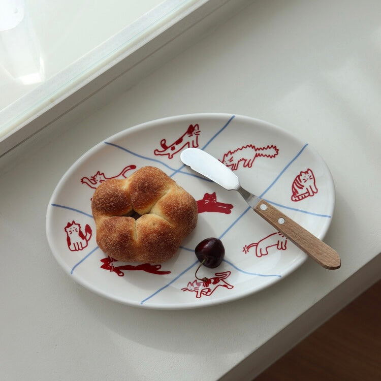 |hozumi| Cats checked in Plate