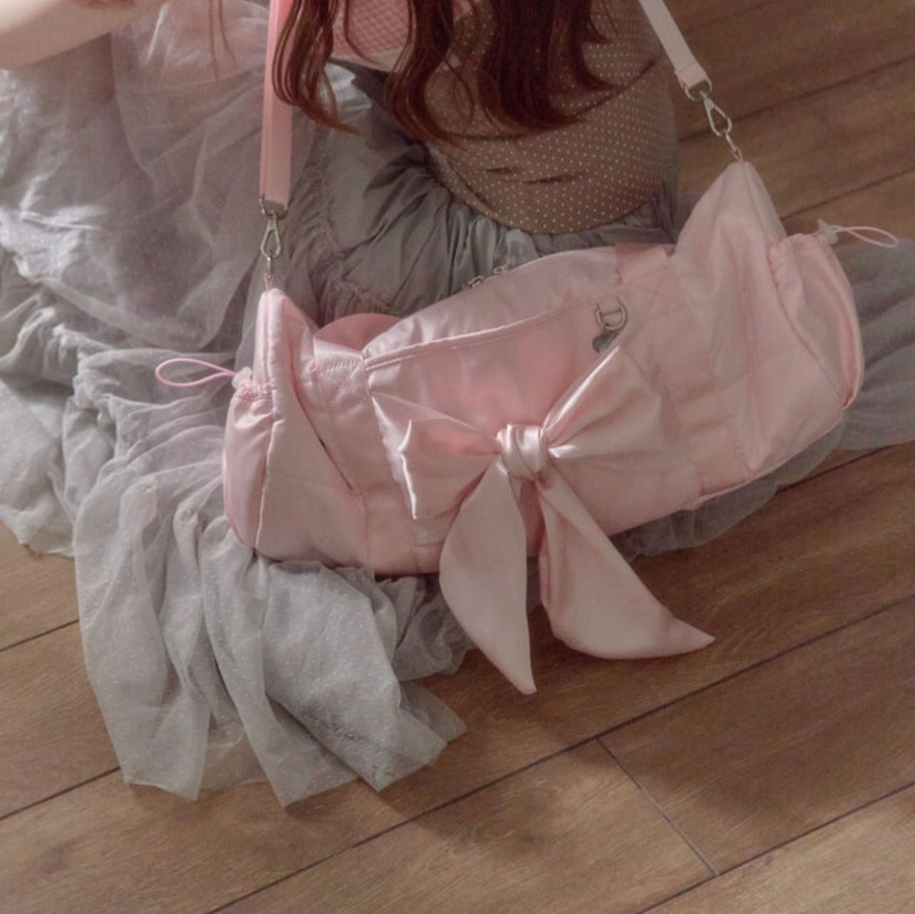 |COZING| Shiny Duffle Bag (Pink)