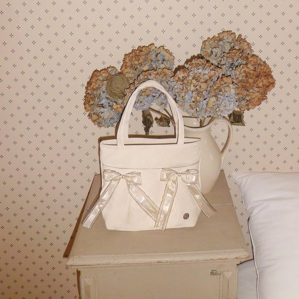 |ovuni| MINI EASY RIBBON BAG SAND BEIGE