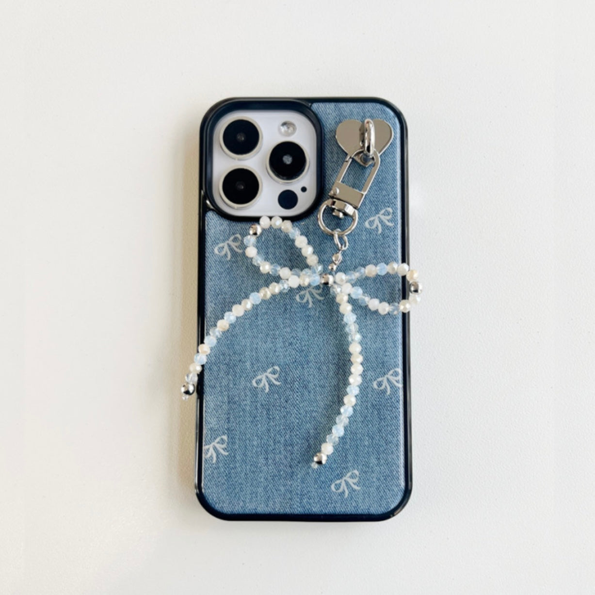 |moodmoons| Ribbon Blue Jeans Epoxy Phone Case