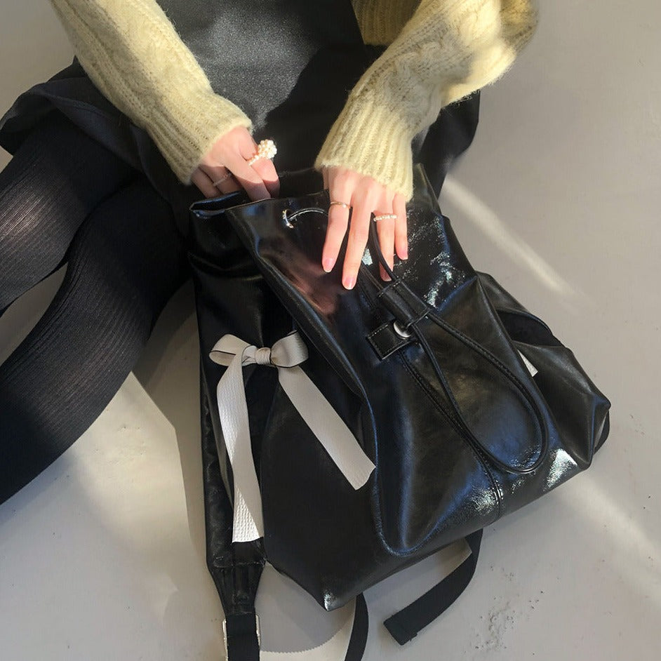 |ovuni| CLASSIC BOW BACKPACK BLACK