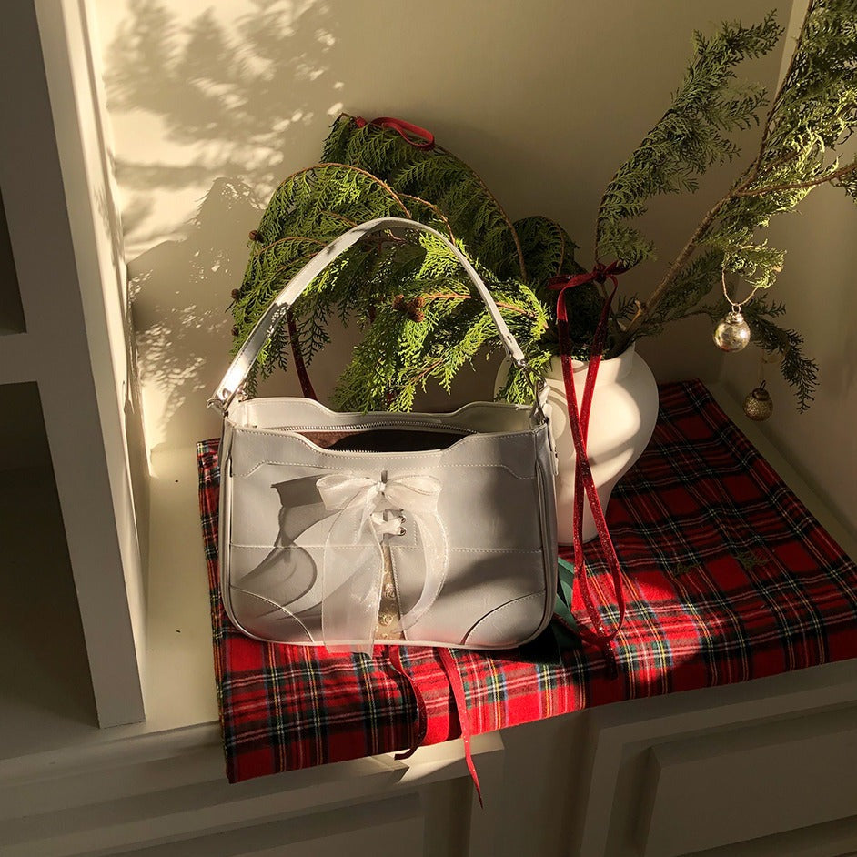 |ovuni| BUSTIER RIBBON BAG SILVER