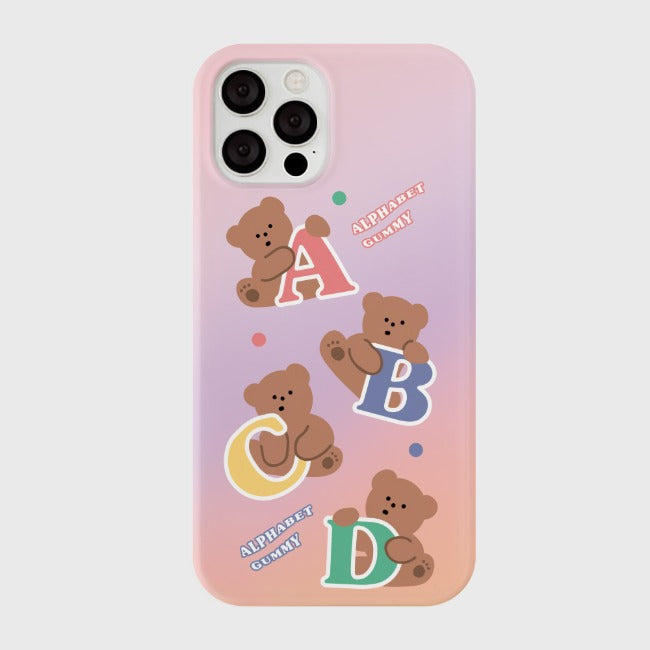 |THENINEMALL| Alphabet Gummy Hard Phone Case