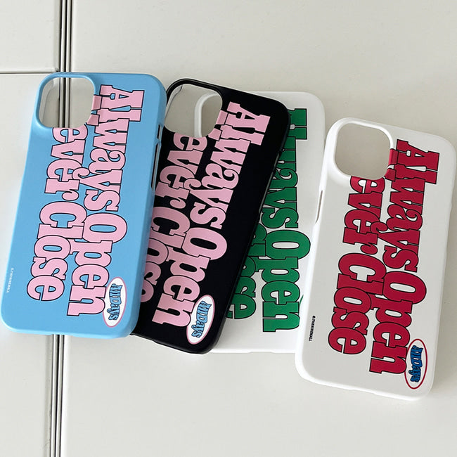 |THENINEMALL| Bold Always Open Hard Phone Case (2 types)
