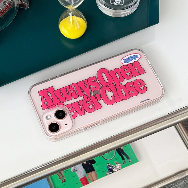 |THENINEMALL| Bold Always Open Clear Phone Case (3 types)