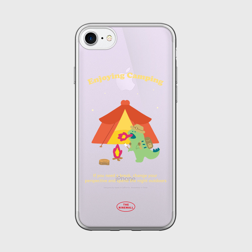 |THENINEMALL| Camping 랩터공룡 Mirror Phone Case
