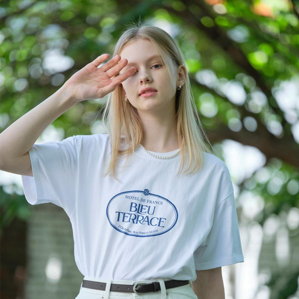 |Single Mansion| Stamp Logo T-Shirt (Blue)
