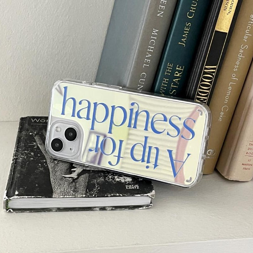 |Mademoment| 해피니스 레터링 디자인 Glossy Mirror Phone Case