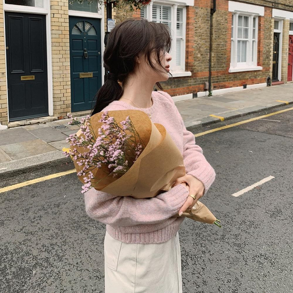 |SLOWAND| Cotton Candy Raglan Mix Knit