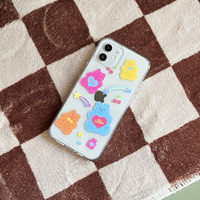 |THENINEMALL| Glitter Gummy Clear Phone Case (3 types)