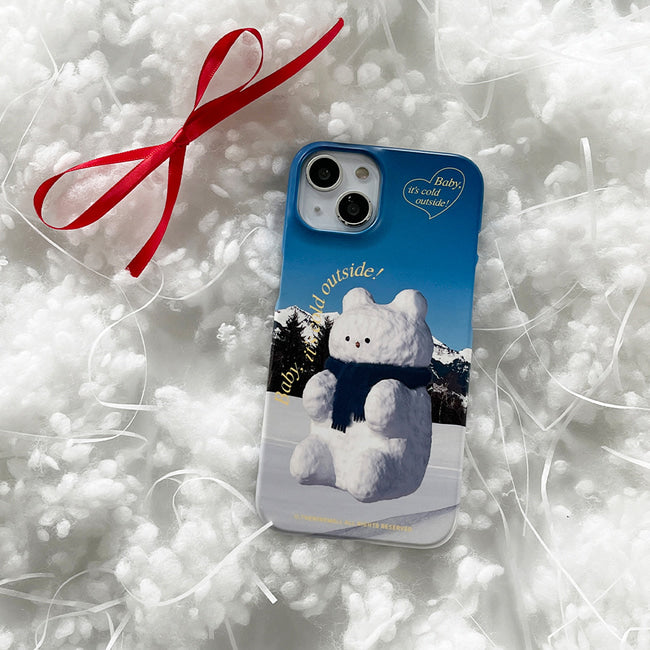 |THENINEMALL| Gummy Snowman Hard Phone Case (2 types)