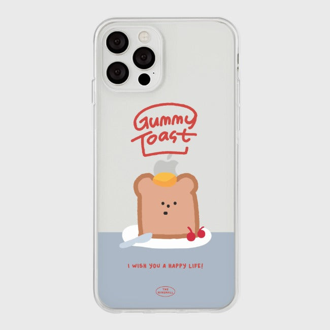 |THENINEMALL| Gummy Toast Clear Phone Case (3 types)