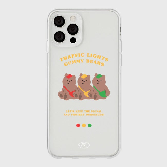 |THENINEMALL| Gummy Traffic Lights Clear Phone Case (2 types)