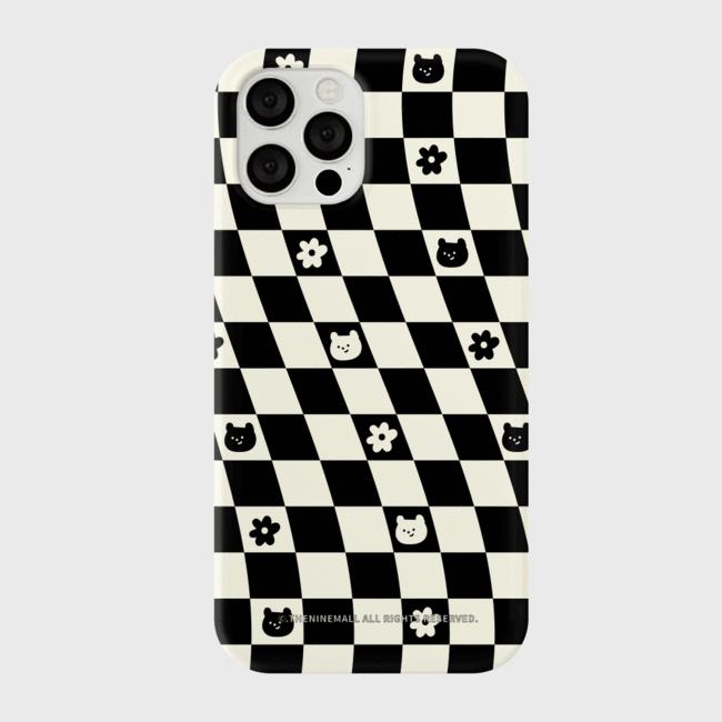 |THENINEMALL| Gummy Wave Checkerboard Hard Phone Case (3 types)
