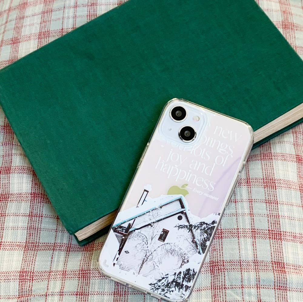 |Mademoment| Happy & Joy Lettering Design Glossy Mirror Phone Case