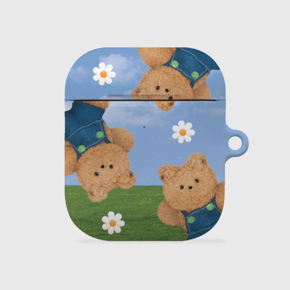 |THENINEMALL| 패턴 블루스카이 테디구미 AirPods Hard Case