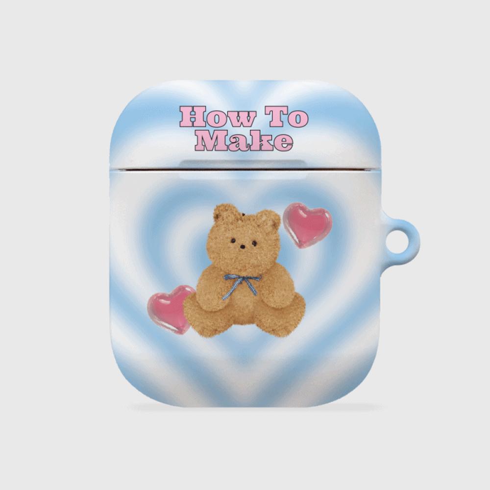 |THENINEMALL| Ribbon Teddy Gummy AirPods Hard Case