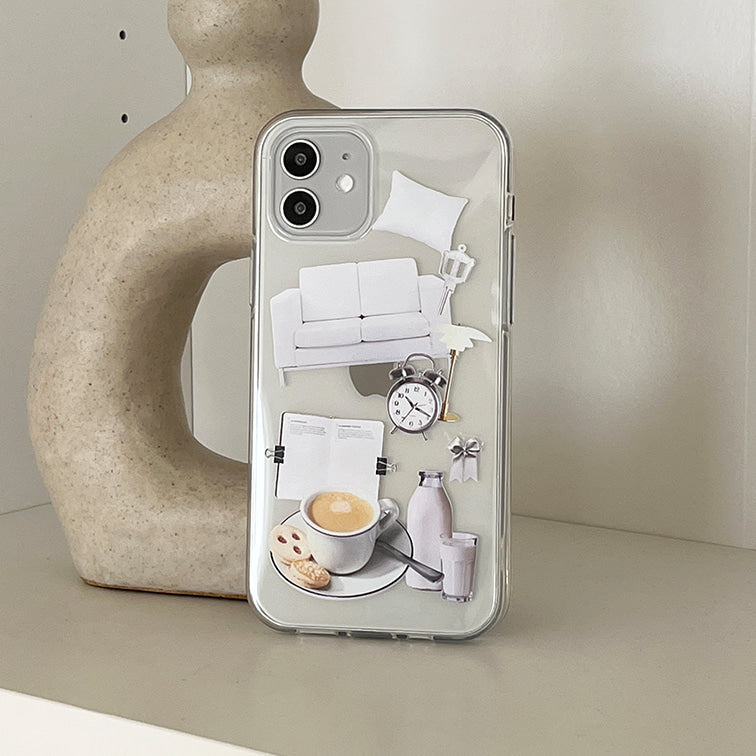 |Mademoment| Home Sticker 디자인 Clear Phone Case (2 Types)