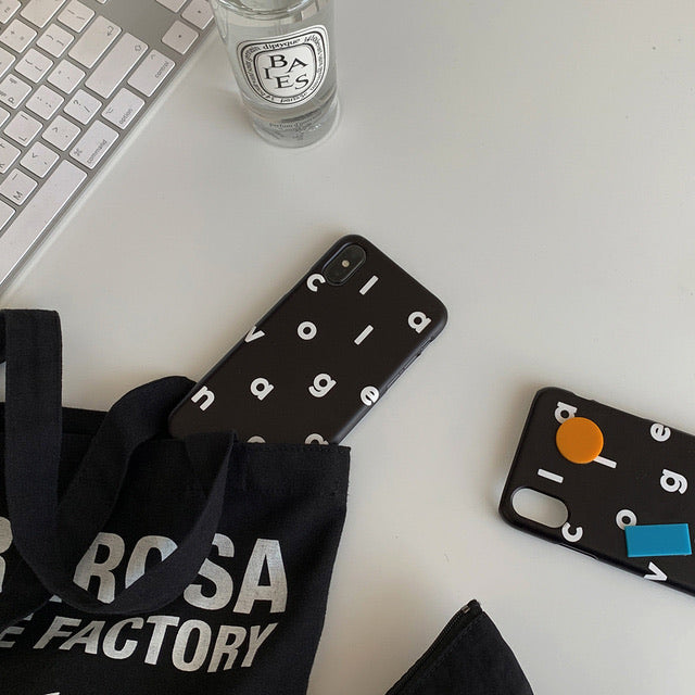|collagevacance| Logo Alphabet Case (Matt Black)