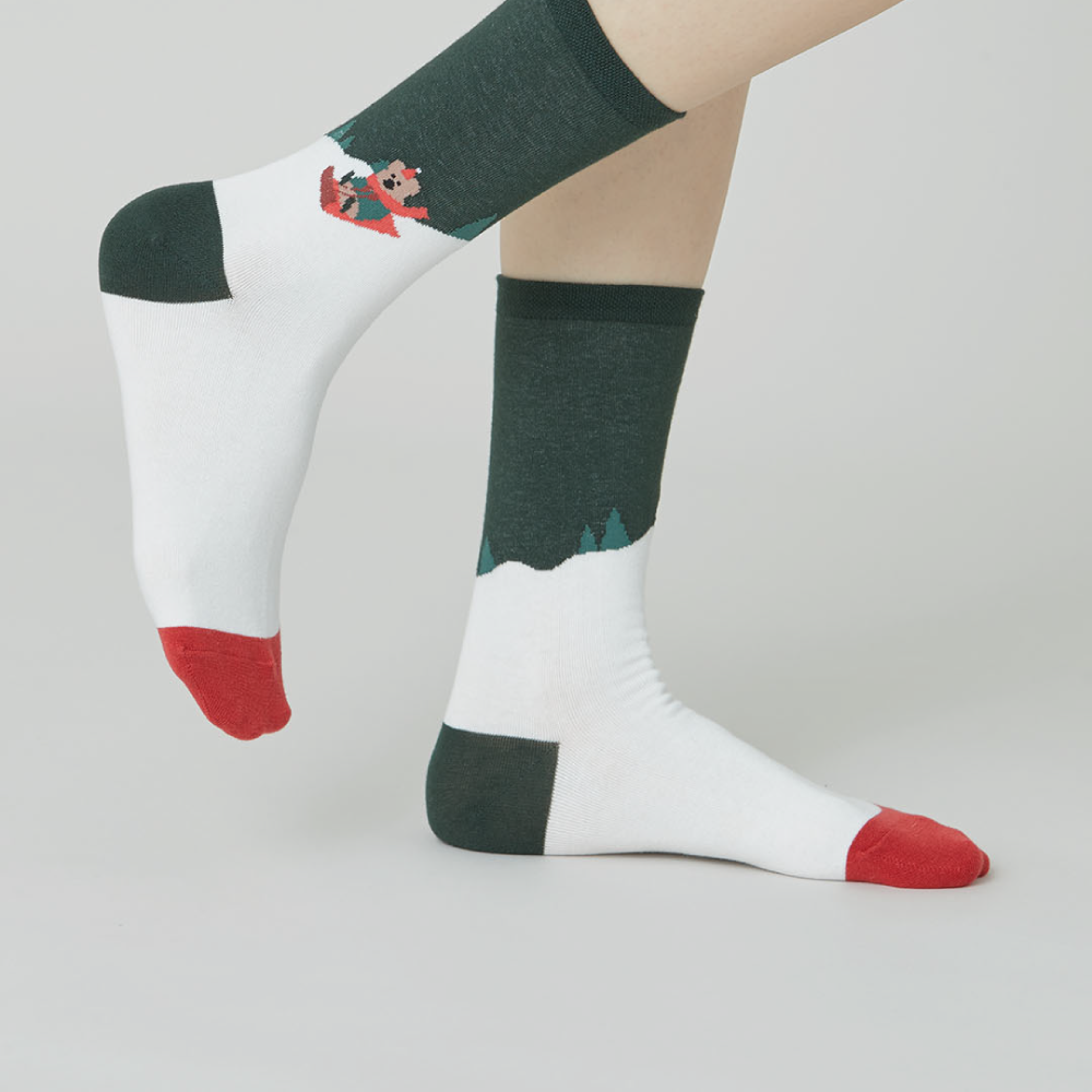 |Dinotaeng| Hatty's Sleigh ride Single Socks