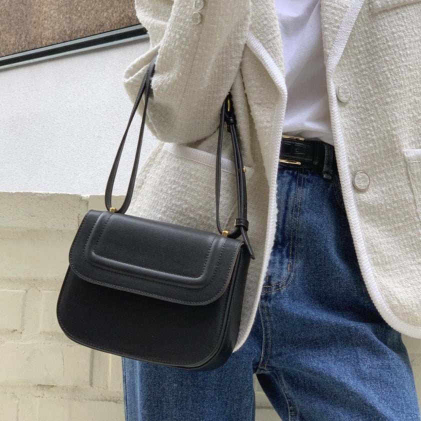 |Forimyme| Arc Cowhide Shoulder Bag