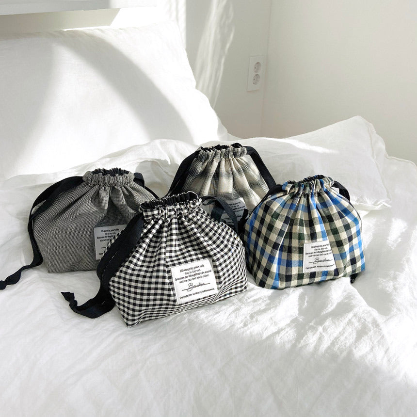 |bevibin| Simple Check Pouch