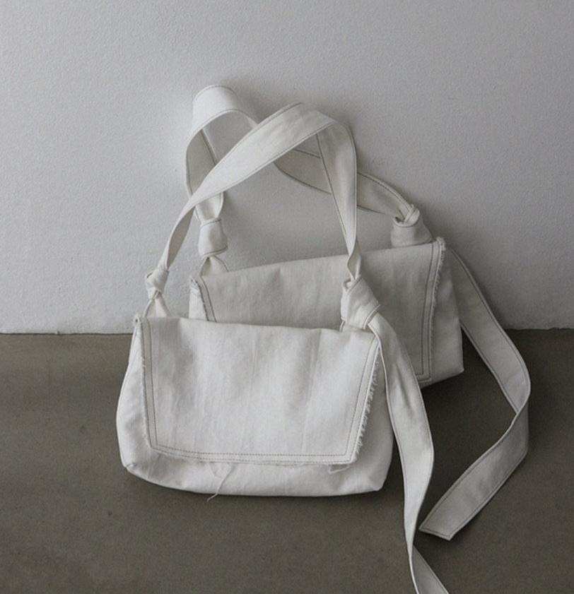 |Brookly| Knot Bag (Wide) Off white