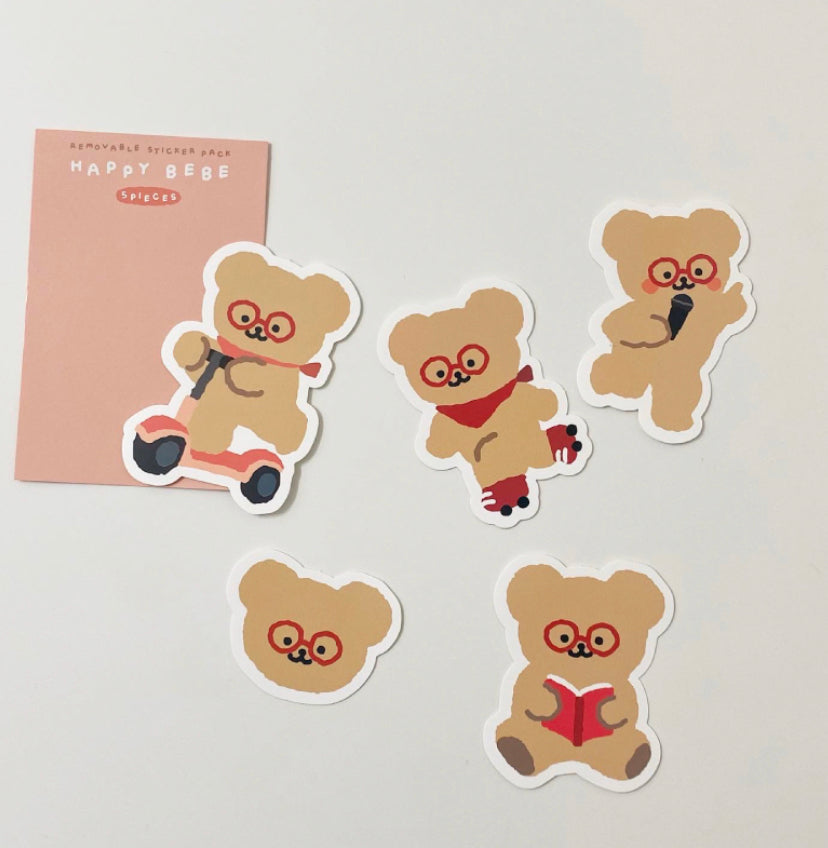|TETEUM| HAPPY BEBE STICKER PACK