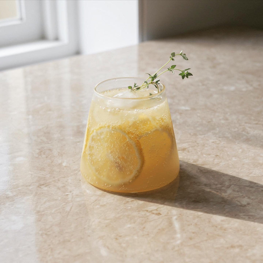 |Bracket Table| Triangular Glass Cup 330ml