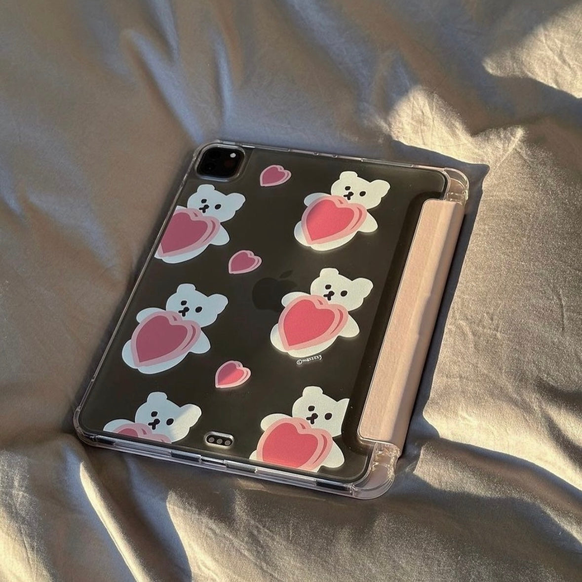 |MAZZZZY| Muffin Pattern Ipad Case (Sand Pink)