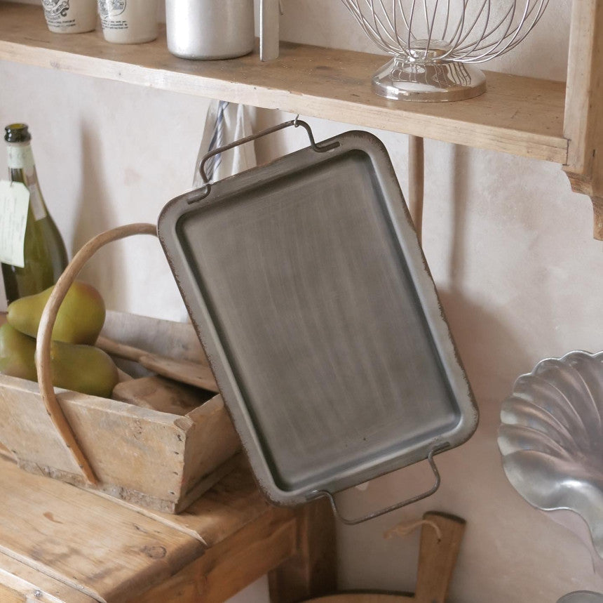 |Bracket Table| Vintage Tin Tray
