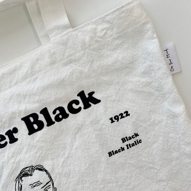 |On Your Mind| Cooper Black Cotton Bag