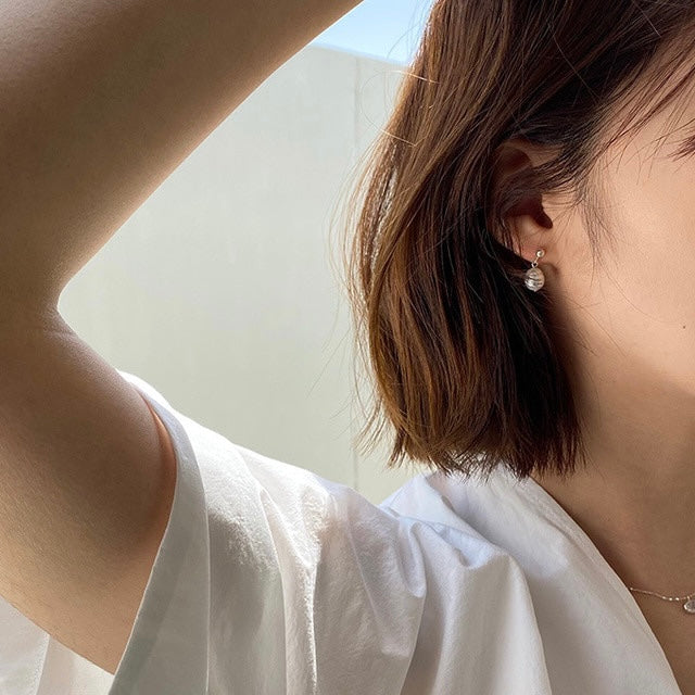 |verte| |925 silver| Deux Silver.126 / Pluie Earring