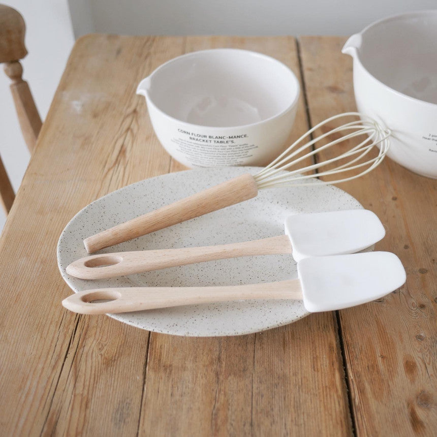 |Bracket Table| Wood Silicone Spatula