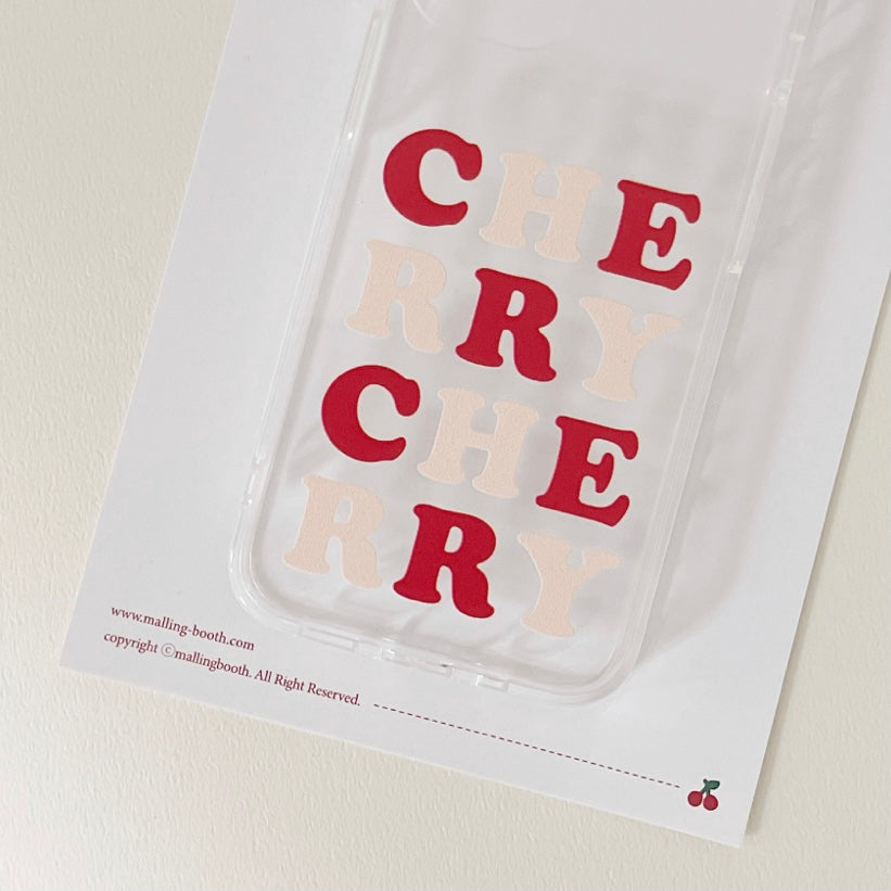 |malling booth| Cherry Lettering Jelly Case