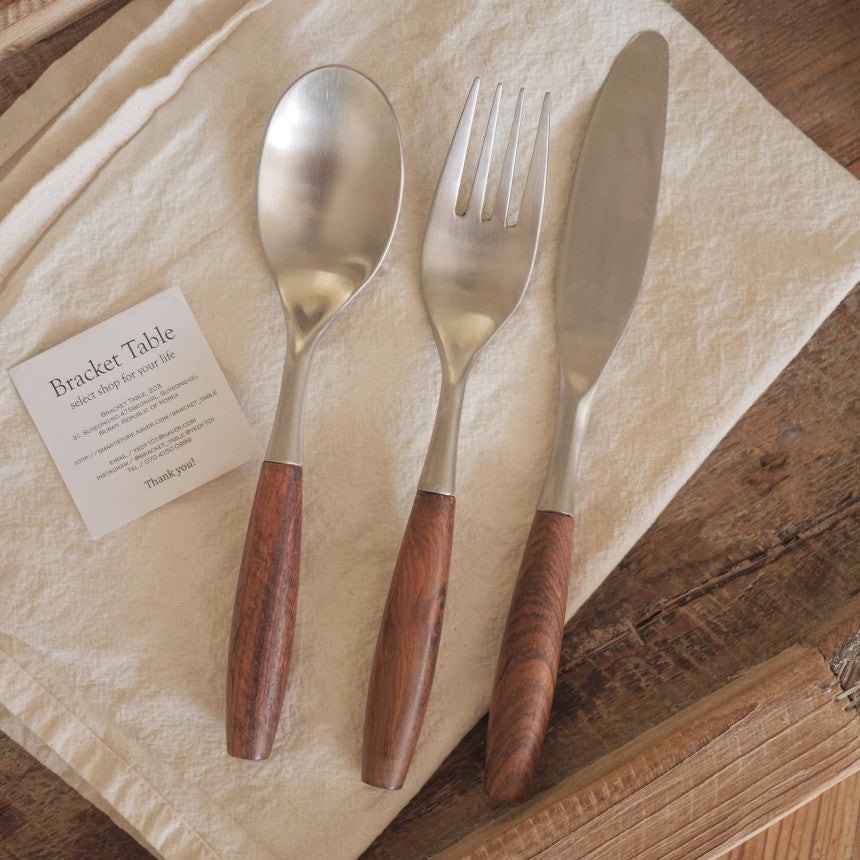 |Bracket Table| Wood Cutlery 1P