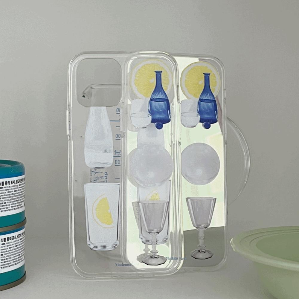 |Mademoment| Lemon Water 디자인 Clear Phone Case (3 Types)