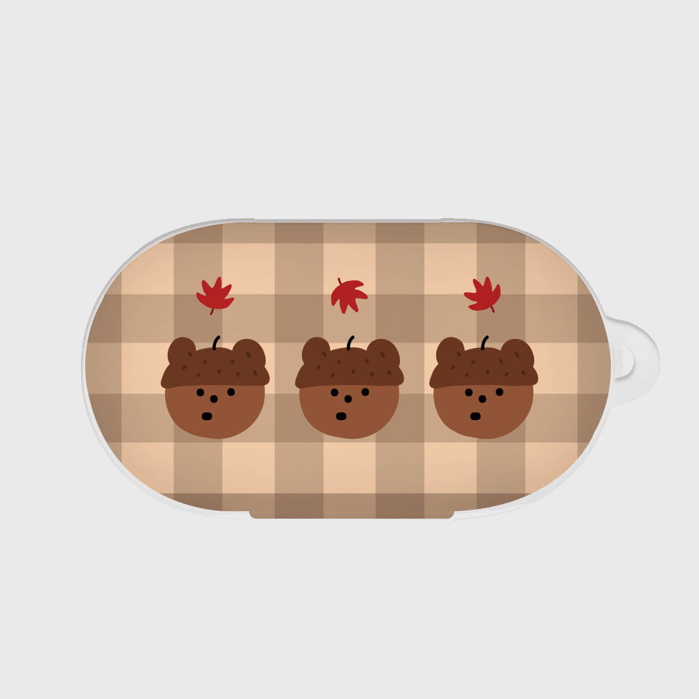 |THENINEMALL| Pattern Acorn Gummy Buds, Buds Plus Case