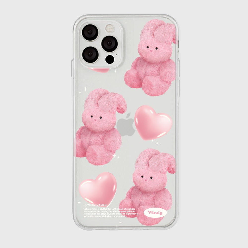 |THENINEMALL| Pink Heart Toy Windy Clear Phone Case (3 types)