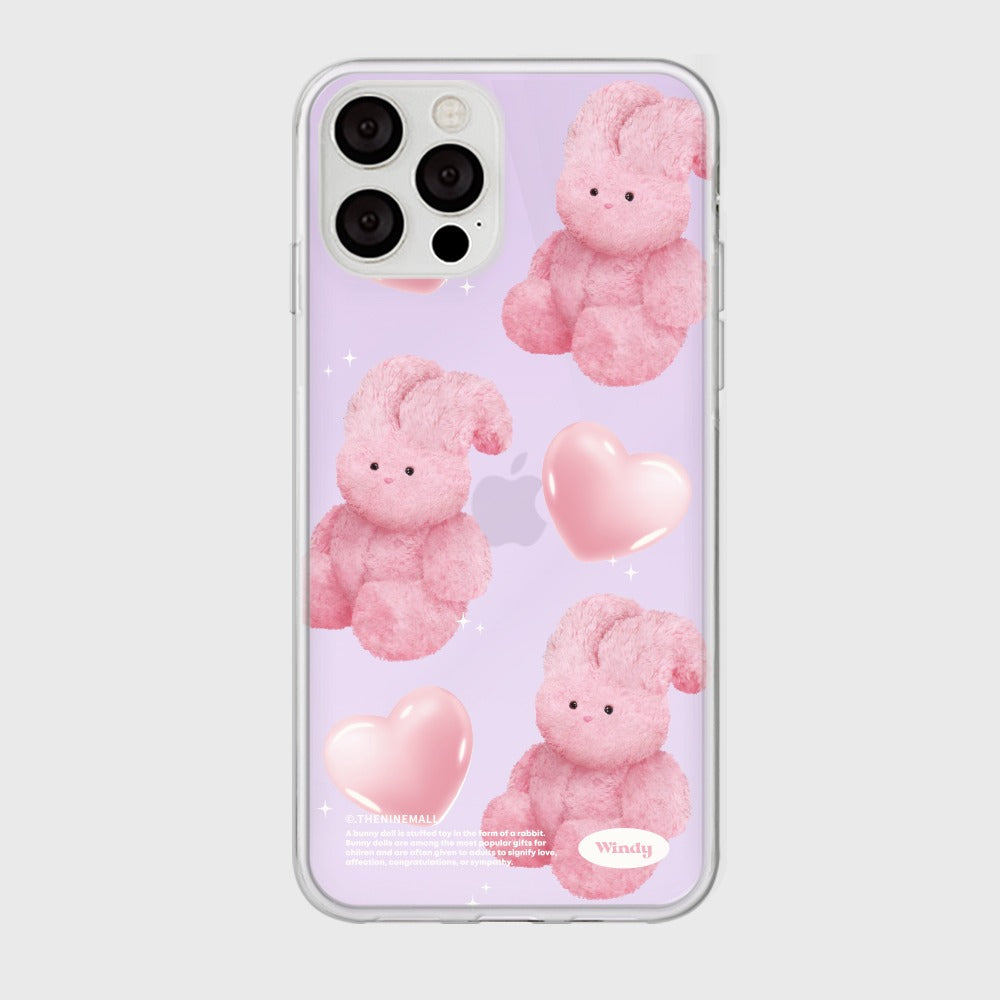 |THENINEMALL| Pink Heart Toy Windy Mirror Phone Case