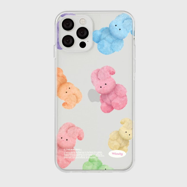 |THENINEMALL| Rainbow Toy Windy Pattern Clear Phone Case (3 types)