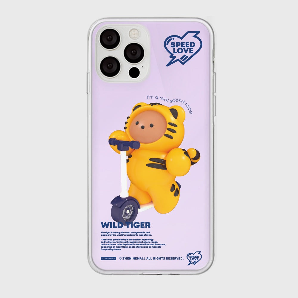 |THENINEMALL| Speed Love Tiger Mirror Phone Case